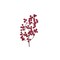 KSA Set of 12 Red Iced Cranberry Artificial Christmas Picks 22"